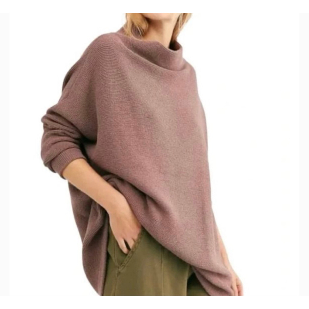 FREE PEOPLE Ottoman Slouchy Oversized Tunic Brown Size Medium